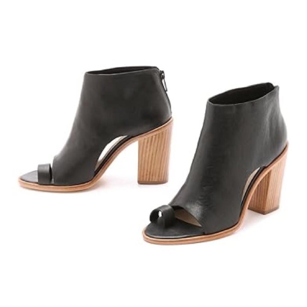 Loeffler Randall Black Gigi Open-Toed Booties Women’s US 9B BNWB